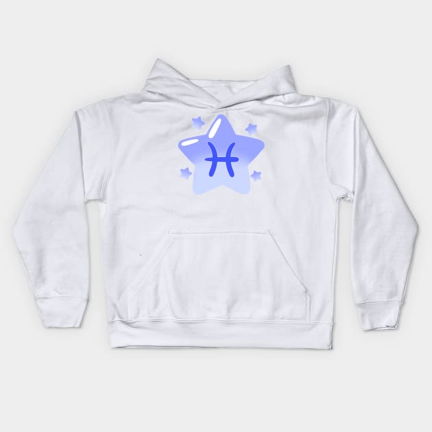 Astrological Sign Star - Pisces Kids Hoodie by leashonlife